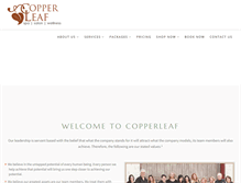 Tablet Screenshot of copperleafspa.com